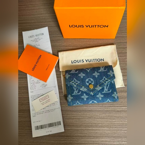 Louis Vuitton Denim Blue Victorine Wallet - Picture 1 of 10